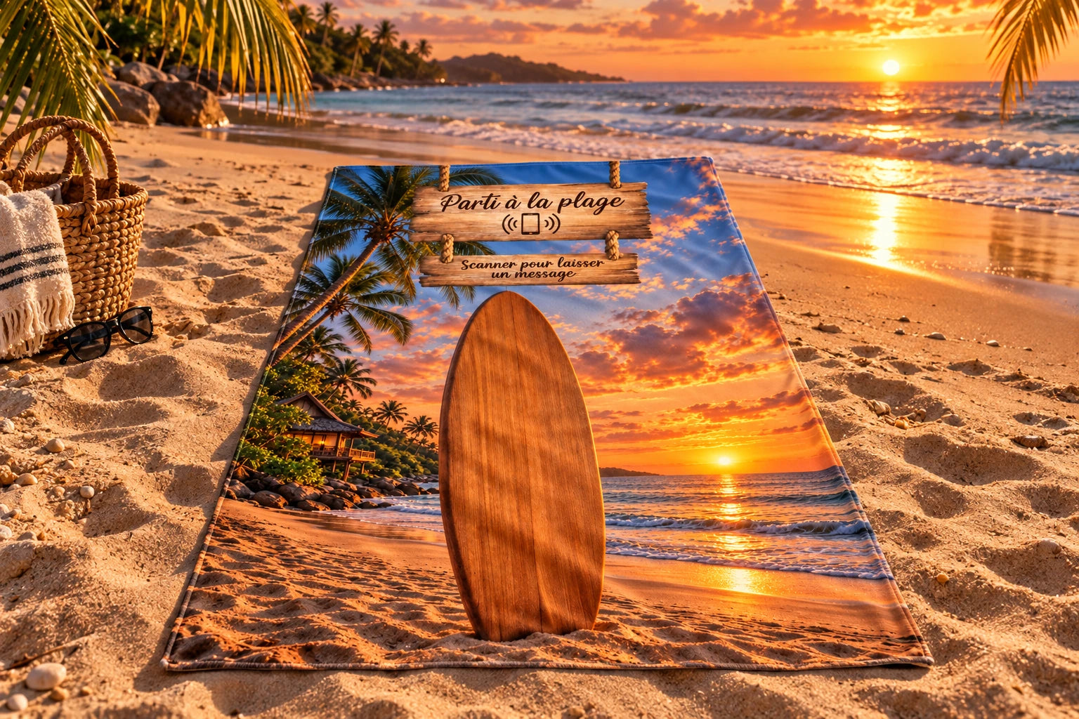 Serviette Surf Sunset